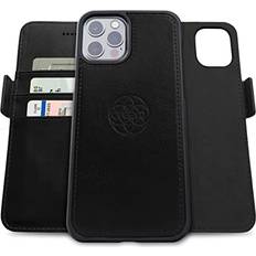 Dreem Fibonacci 2-in-1 Wallet-Case for Apple iPhone 13 Pro Luxury Vegan Leather, Magnetic Detachable Shockproof Phone Case, RFID Card Protection, Magsafe Compatible Black