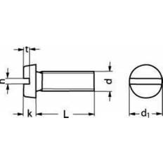 Byggmaterial Lemvigh-Müller 500 st DIN 84 A4 M 4X40