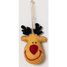 Yellow Christmas Decorations Sklum Felt Reindeer Maraly Mustard Christmas Tree Ornament