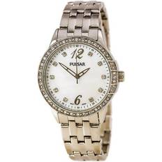 Swarkovski Wrist Watches Pulsar PH8051 s Night Out White MOP Bracelet Swarovski Crystal