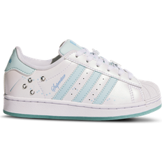 Adidas Girls Basketball Shoes Children's Shoes Adidas Kid's Superstar Disney - White/Blue Cinderella