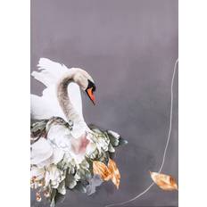 Gråa Posters Malerifabrikken Swan Gold 2 Poster