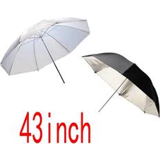 PyxelStudio 43”/110cm White Black/Silver Photograph Studio Flash Umbrellas Reflective Diffuser for Portrait Product Shooting Studio Lighting Kit