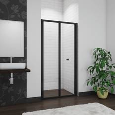 Black Shower Door Aica 760mm Matt Fold Shower