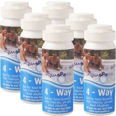 6 x 4Way AQUASPARKLE CHLORINE Test Strips x300 Hot Tub Water Testing