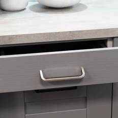 Brushed Nickel Silver D Shape Kitchen Cabinet Handle