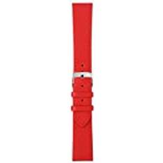 Unisex Watch Straps Morellato klockrem, Easy Click-kollektion, mod. Sprint, tillverkad av äkta kalvskinnsläder A01X5202875, Röd, 16mm, armband