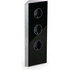 Mira eck glas eck-steckdosenelement schwarz schuko 3-fach steckdosen Wand