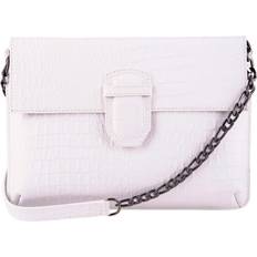 Infinity Leather White Womens Leathr Clutch Alligator Printed Cowhide Bag