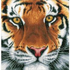 Yarn & Needlework Supplies Vervaco LanArte Counted Cross Stitch Kit 14"X13.6-Tiger on Aida 27 Count