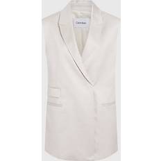Calvin Klein Dame Veste Calvin Klein Relaxed Viscose Tailored Gilet Grey