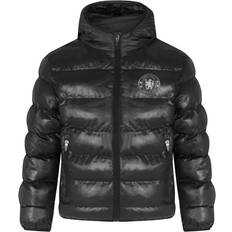 Chelsea FC Black, 4-5 Years Boys Jacket Hooded Winter Quilted Kids OFFICIAL Football Gift