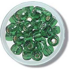 Green Crafts Trimits Glass E Beads Green per pack