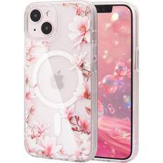 Magnolia Flowers Pattern Case for iPhone 13/14