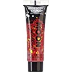 Smiffys Moon Glitter Iridescent Chunky Glitter Gel, Cherry