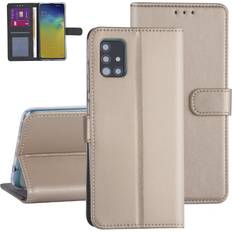 Skal-man Samsung Galaxy A51 Plånboksfodral Guldfärgat