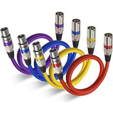 Ebxya XLR Male to Female Microphone Cable 2FT 4 Pack