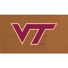 Evergreen Coir Door Mat, 16"x 28", Virginia Tech Brown