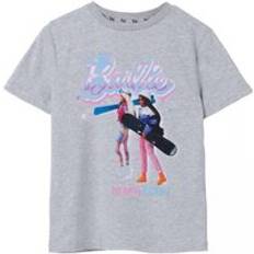Barbie Merry & Bright Short-Sleeved T-Shirt Grey 9-10 Years