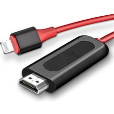 Esbeecables [Apple MFi Certified] Lightning to HDMI,Lightning to 2K Lightning Sync Screen iPhone