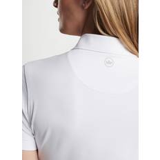 Peter Millar Dame Short Sleeve Button Polo White