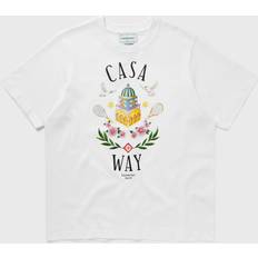 Casablanca T-shirts Casablanca Herren T-Shirt WAY aus Bio-Baumwolle weiss