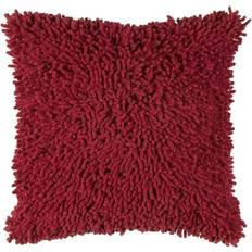 Rizzy Home Shag Solid Complete Decoration Pillows Red (45.72x45.72)