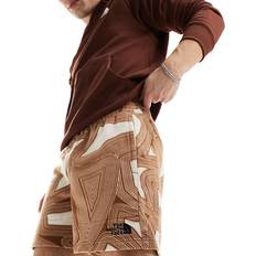 The North Face White Shorts The North Face Glacier Fleece Shorts - Brown Geo Print