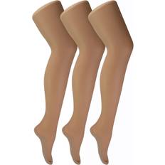 Womens Vintage Seamed Tights Beige