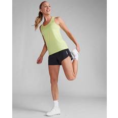 Reflectors Tank Tops 2XU Aero Singlet - Limelight/White Reflective