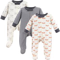 Organic/Recycled Materials Nightwear Touched By Nature unisex Organic Cotton and Play Sleepers, Fox, 0-3 Months