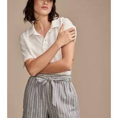 Lucky Brand Women Shorts Lucky Brand Women's Paperbag-Waist Cuffed Shorts Indigo Stripe