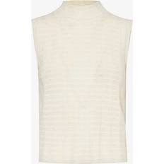 Lana Bluse Guest In Residence Mock Neck Shell Top - Cream