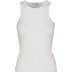 Rib Knit Tank Top - White