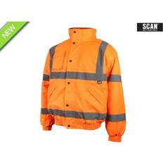 XS Work Jackets Scan SCAHVBJLO Hi-Vis Bomber Jacket Orange 44in
