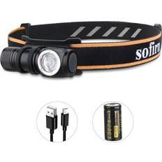 Wejoy Sofirn HS10 USB C Rechargeable Mini 16340 Headlamp 1100lm LH351D 90CRI Angle Flashlight TIR Optics with Magnet Tail 2 Groups