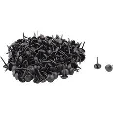Black Hardware Nails Unique Bargains Metal Round Head Thumb Tack 7 x 13mm 200pcs