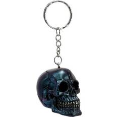 Puckator Skulls and Roses Dark Metallic Gold Skull Keyring