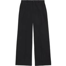 Balenciaga Pants & Shorts Balenciaga Wool Regular Fit Trousers - Black