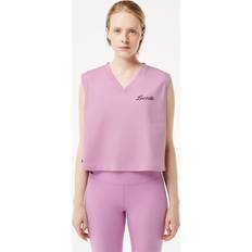 Lacoste Femme Débardeurs Lacoste Crop Top Sport Coton Ultra Dry 38 - Rose Bonbon