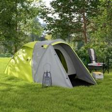 OutSunny 2-3 Man Camping Tent with Bedroom and Living Room Yellow