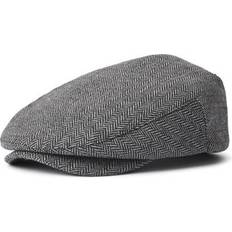 Brixton Hooligan Snap Tweed Style Flat Cap Grey Black