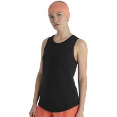 Lana merino Camisetas de tirantes Icebreaker Top deportivo 'Cool-Lite Sphere III' - Negro