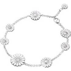 Enamel Bracelets Georg Jensen Daisy Sterling Silver White Enamel Bracelet