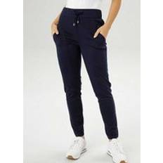 Aniston Elasticated Waist Straight Leg Trousers Navy