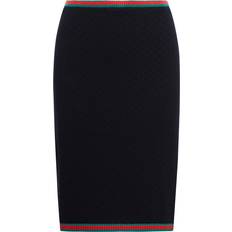 Gucci Skirts Gucci COTTON LACE SKIRT WITH WEB Woman Black