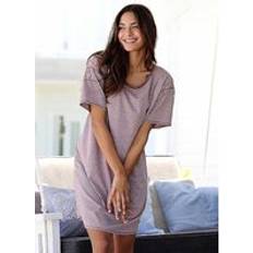 Multicoloured - Women Nightgowns Arizona Crew Neck Sleep Shirt Mauve