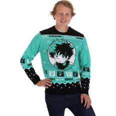 BioWorld My Hero Academia Ugly Christmas Sweater - Black/Green/White