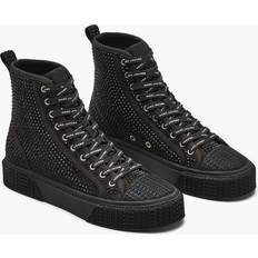 Marc Jacobs The Crystal Canvas High Top Sneaker in Black Crystal