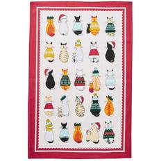 Cotton Kitchen Towels Ulster Weavers Christmas Cats Waiting Cotton Tea Kitchen Towel